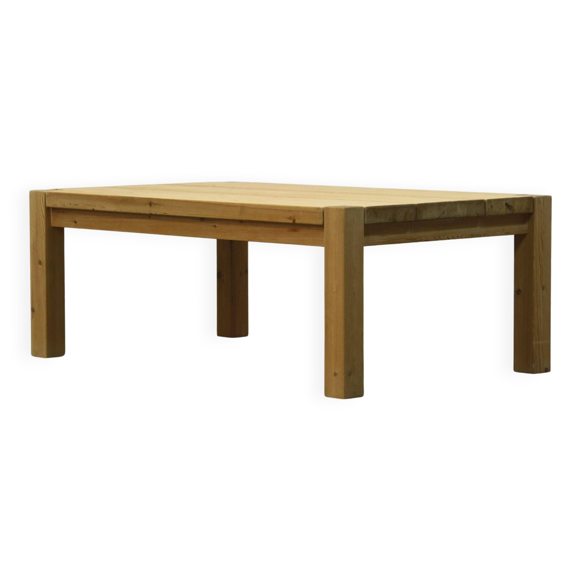 Danish Solid Pine Wood Coffee Table from the 1970s/80s