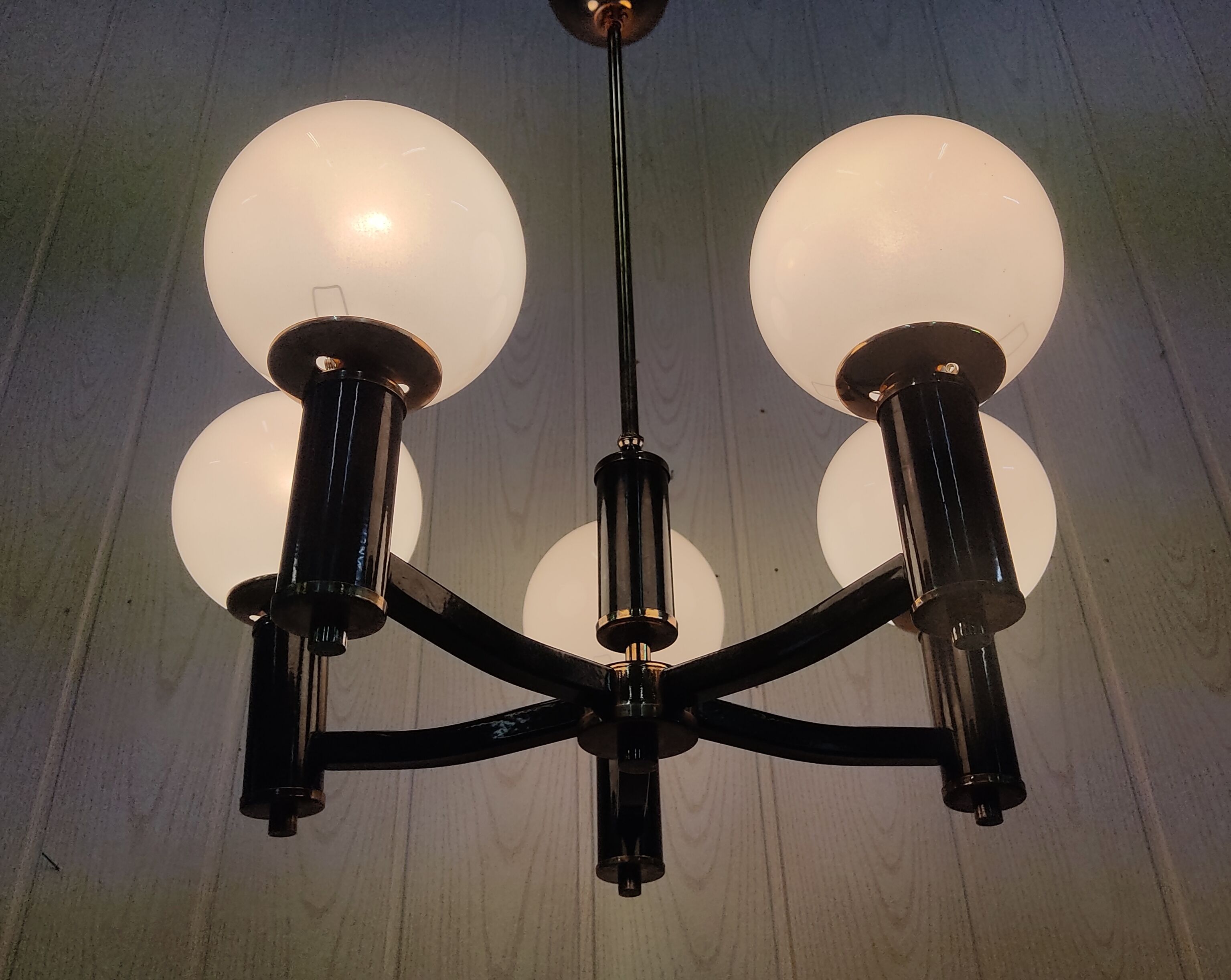 Vintage chandelier 5 burners 70s