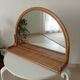 Vintage rattan tablet mirror