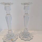 Bohemian crystal torch candle holders
