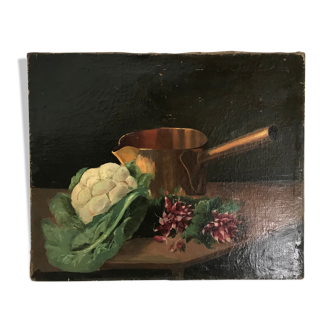 Huile sur toile nature morte