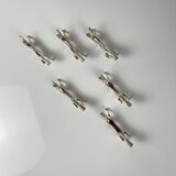 Set of 6 antique silver-plated horse-shaped knife holders