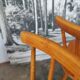 Set de 4 chaises bistrot à barreaux vintage