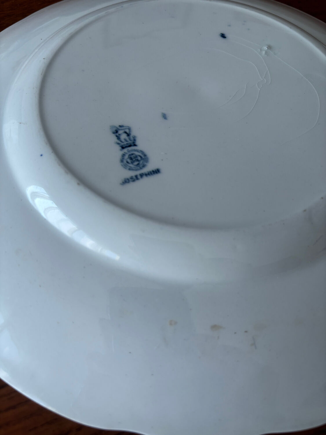 Set of 4 Royal Doulton Joséphine model dinner plates – blue decoration