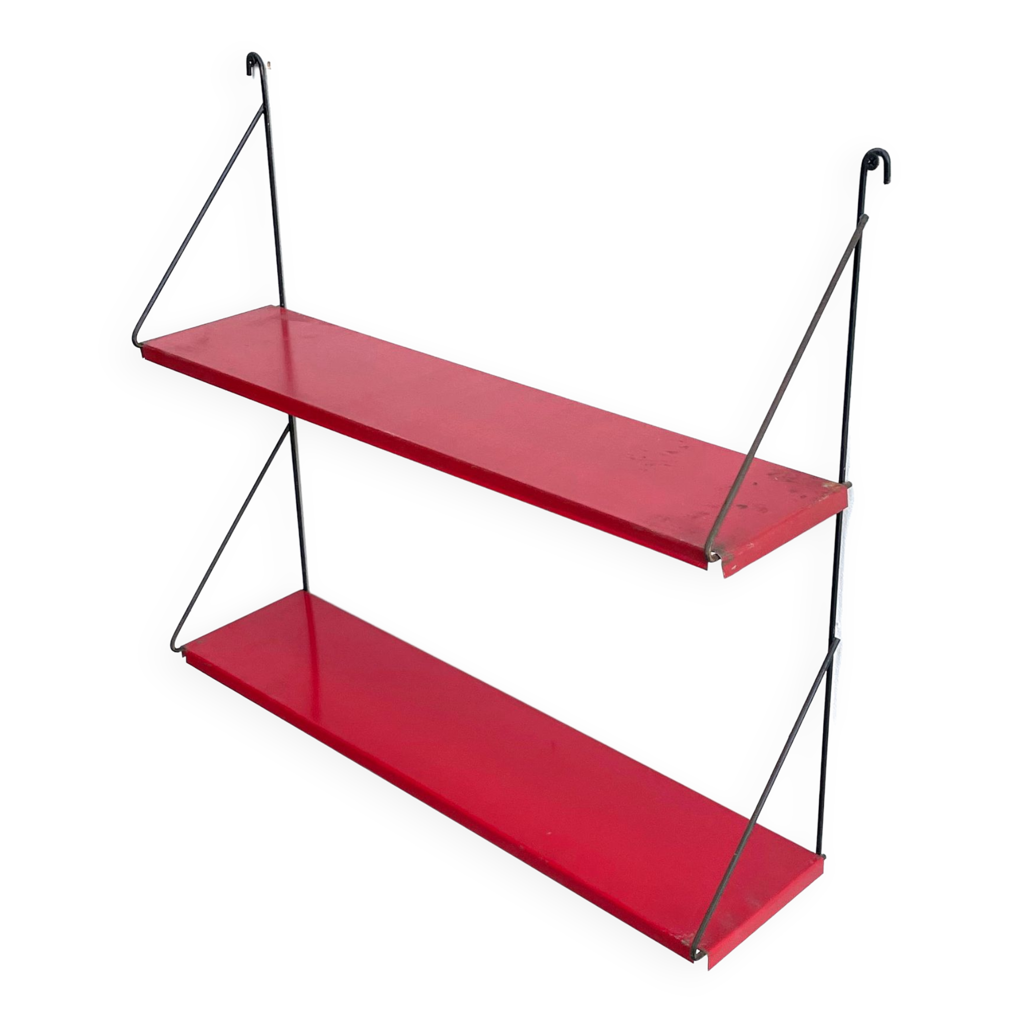 Vintage metal wall shelf wall rack minimalistic 1960’s