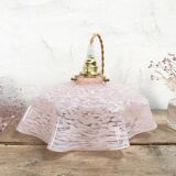 Suspension en verre de Clichy rose