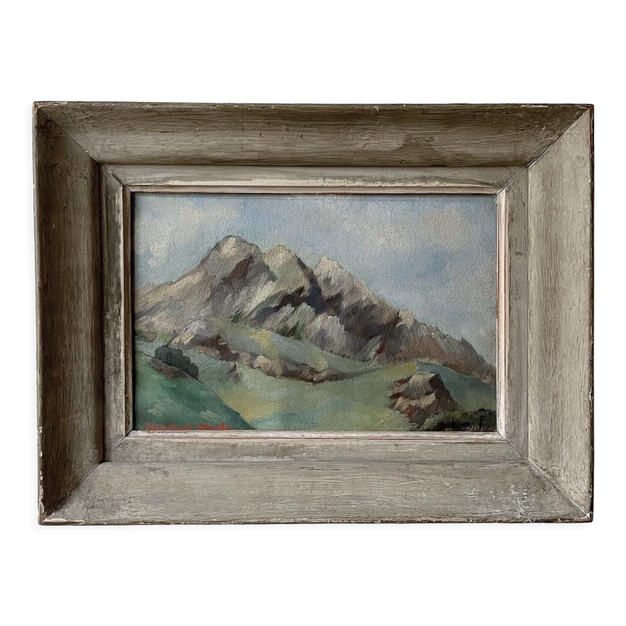 Mountain Landscape by Jean Paul Clarke, oil on canvas