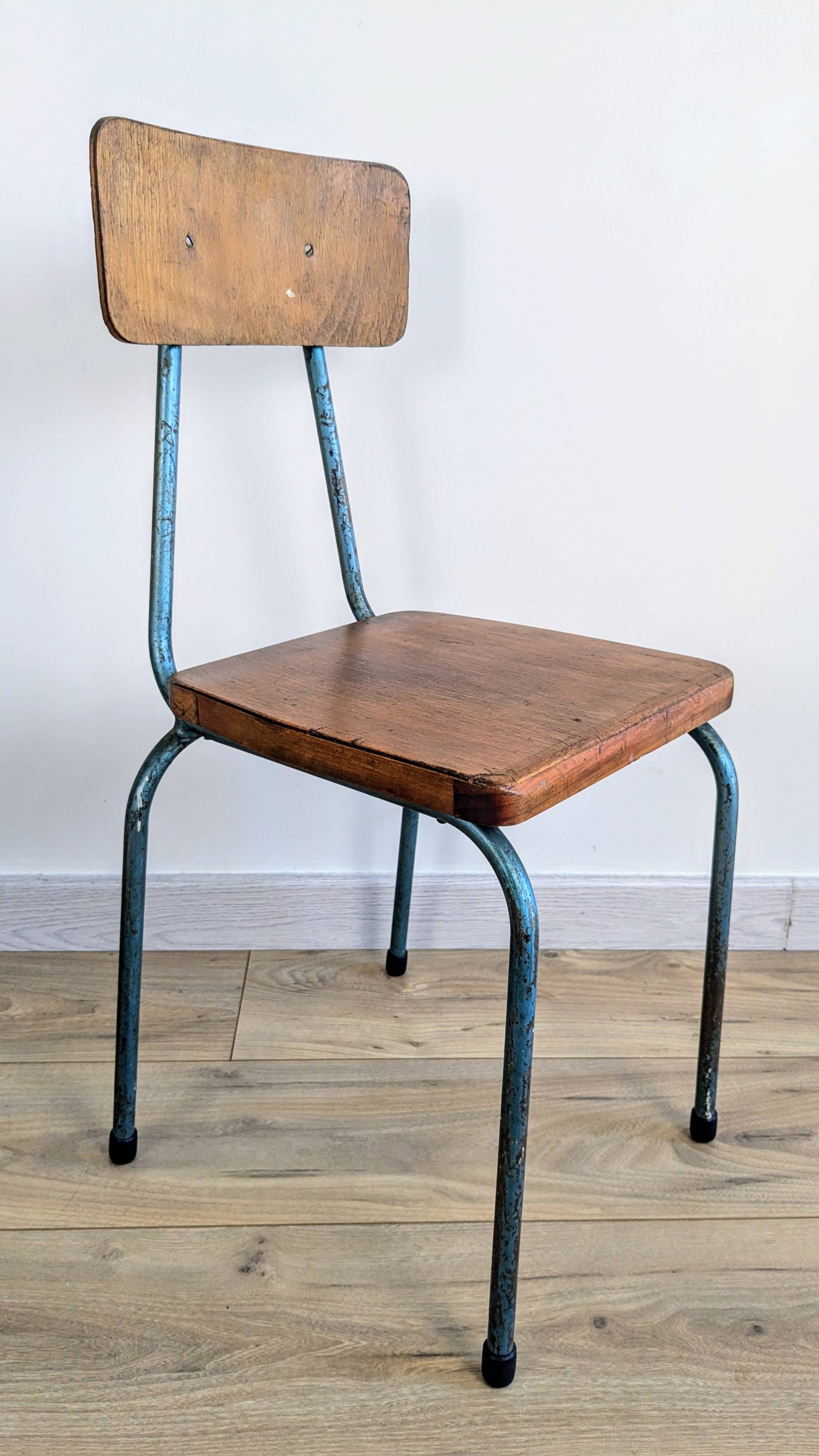 Vintage industrial children's chair