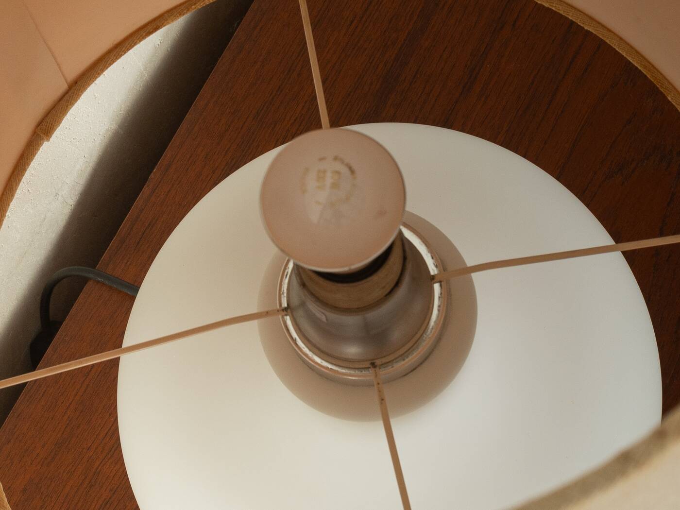 1970s table lamp, Heinz Josef Ohm, Glashütte Limburg, vintage