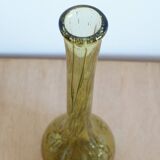 Vase à col long en verre soufflé bullé