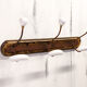 Coat rack in wood and porcelain