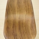 Set of 4 chairs in ABS, wood and metal
