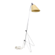 Lampadaire girafe Napako des années 1960 en chrome par Josef Hůrka avec abat-jour en parchemin fait main