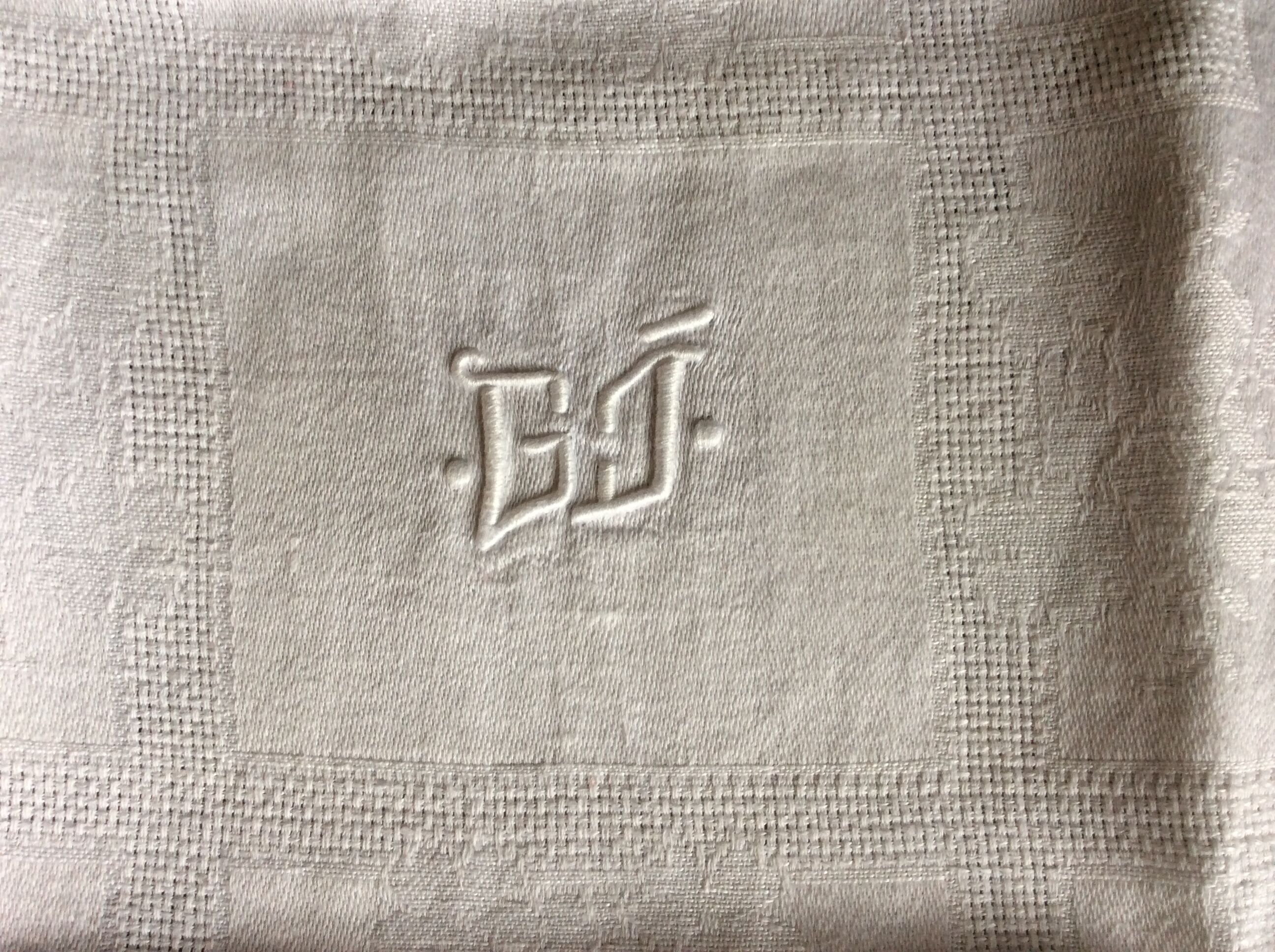 Lot of 6 old GJ monogrammed towels