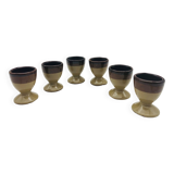 6 stoneware shells, 1970