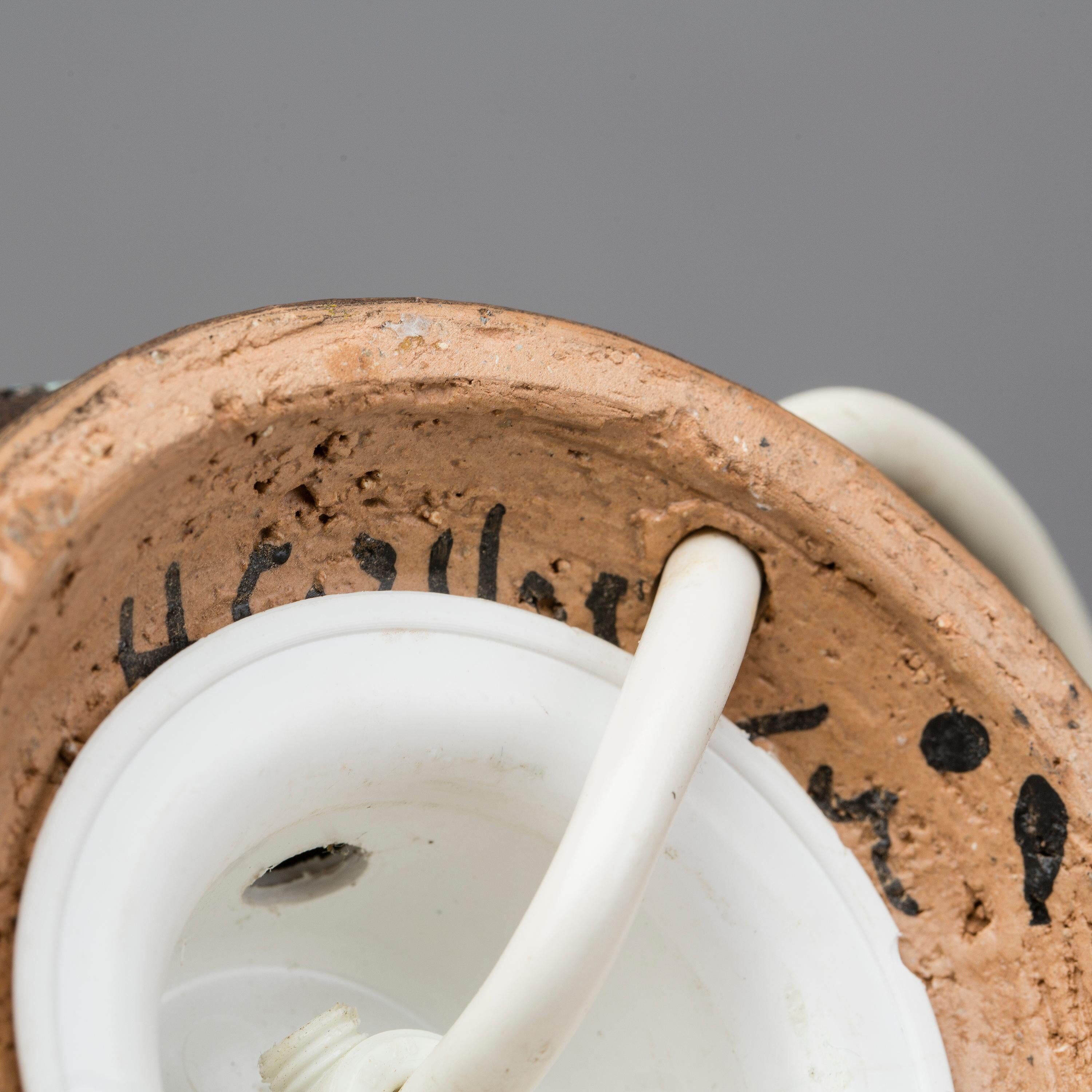 Ceramic lamp signed Aldo Londi for Bitossi, Italy, 1960s