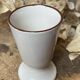 Pair of stoneware mazagrans, poppy decoration