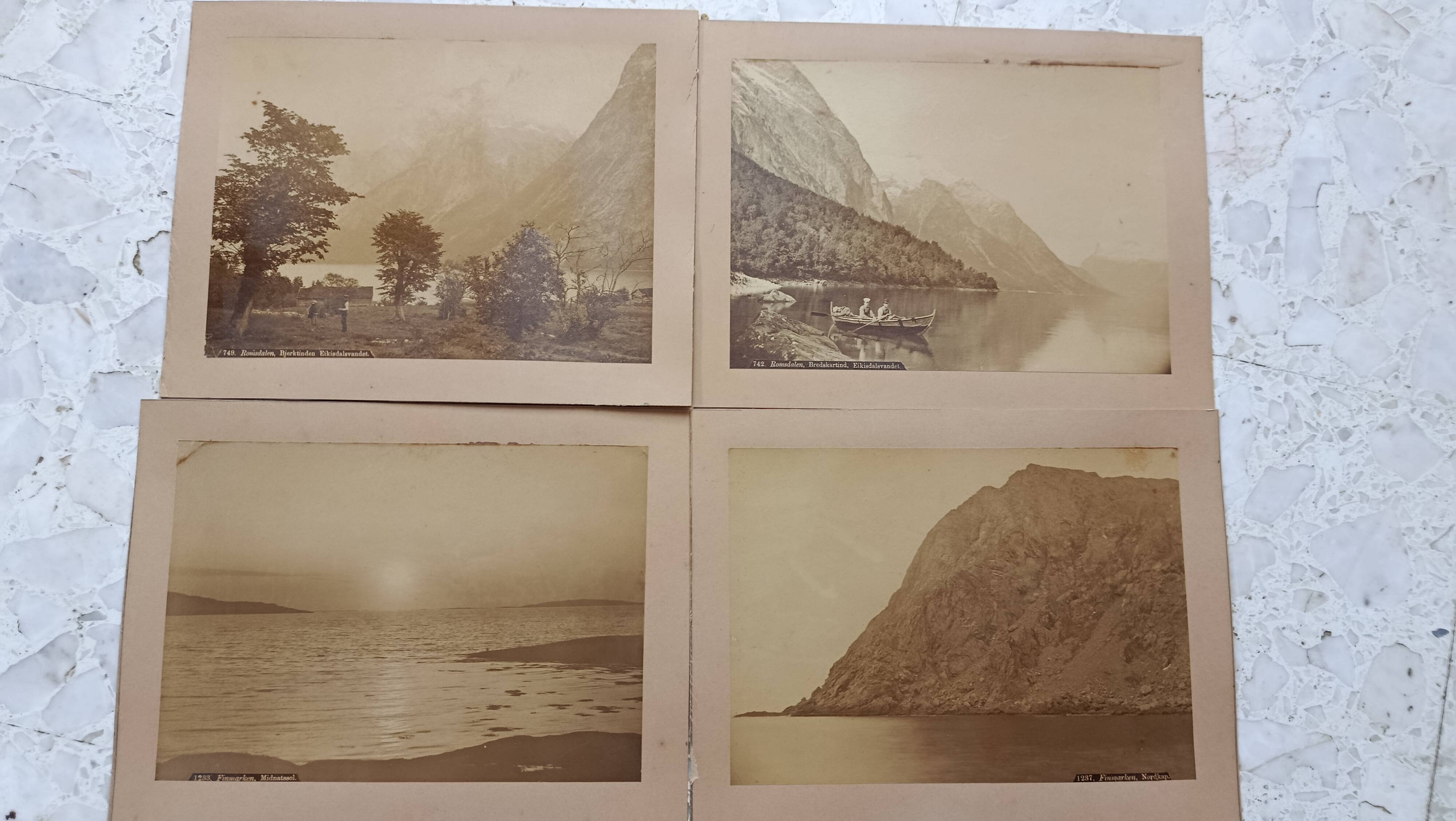 Lot 4 albumen PHOTOGRAPHS 1880 NORWAY, Axel LINDHAL, Romsdal & Finnmark