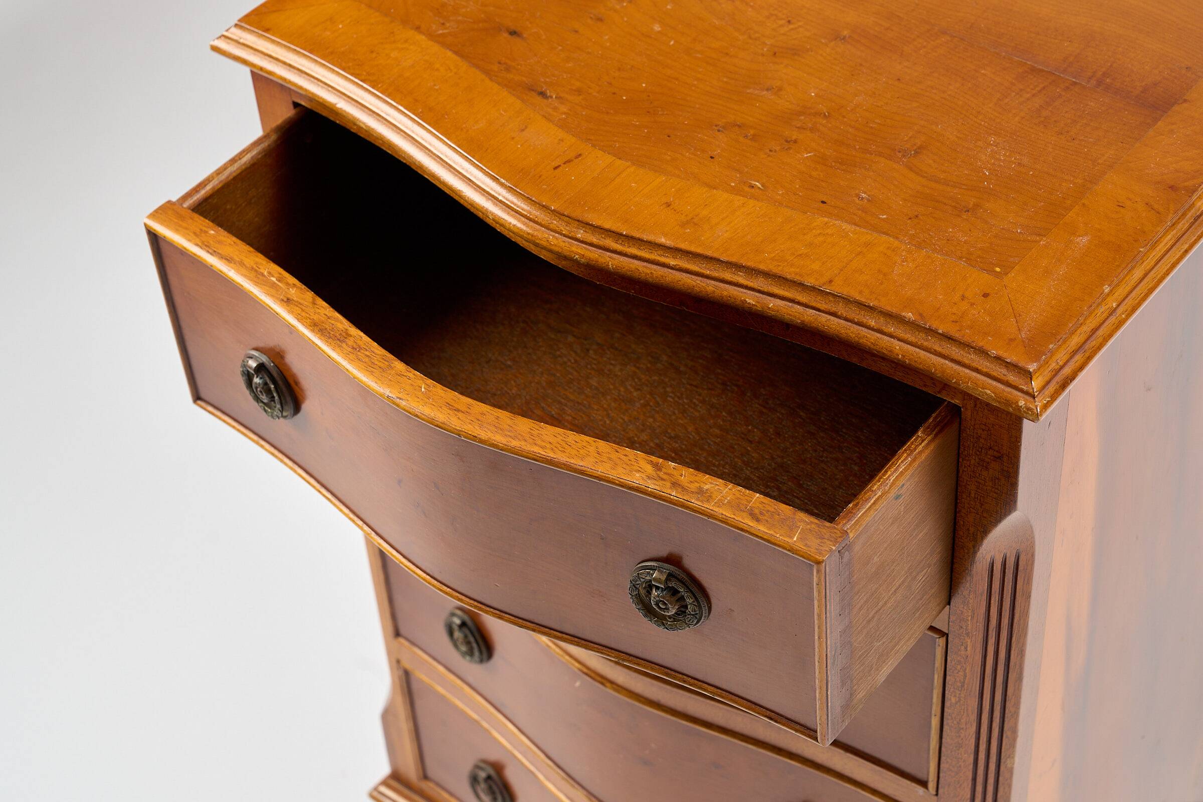 Original English cherry chest of drawers Burton Reproductions Limited