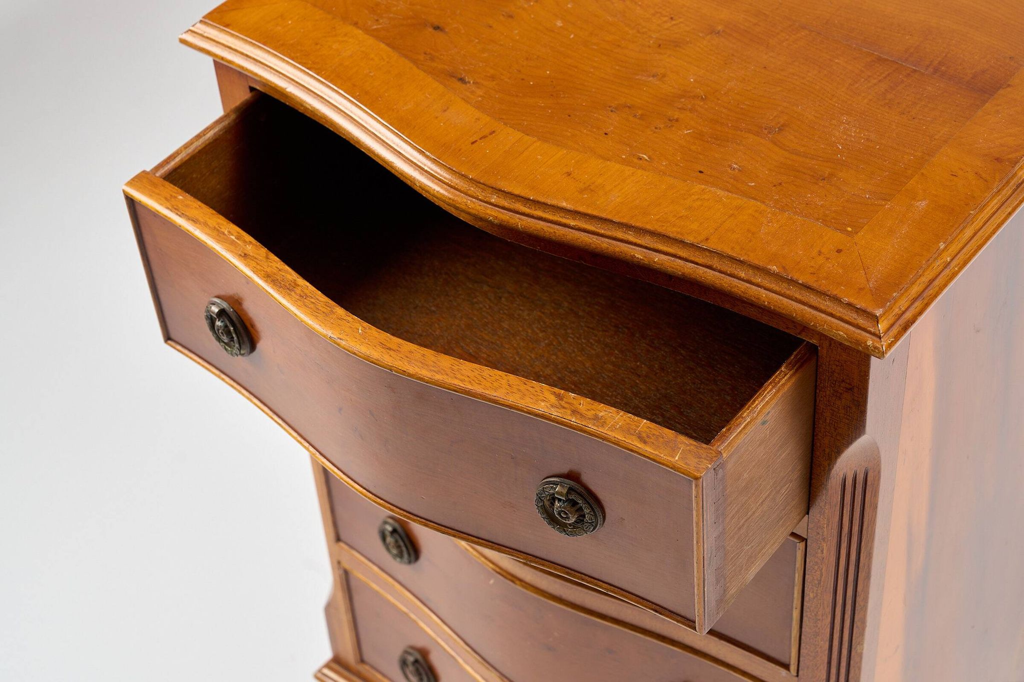 Original English cherry chest of drawers Burton Reproductions Limited