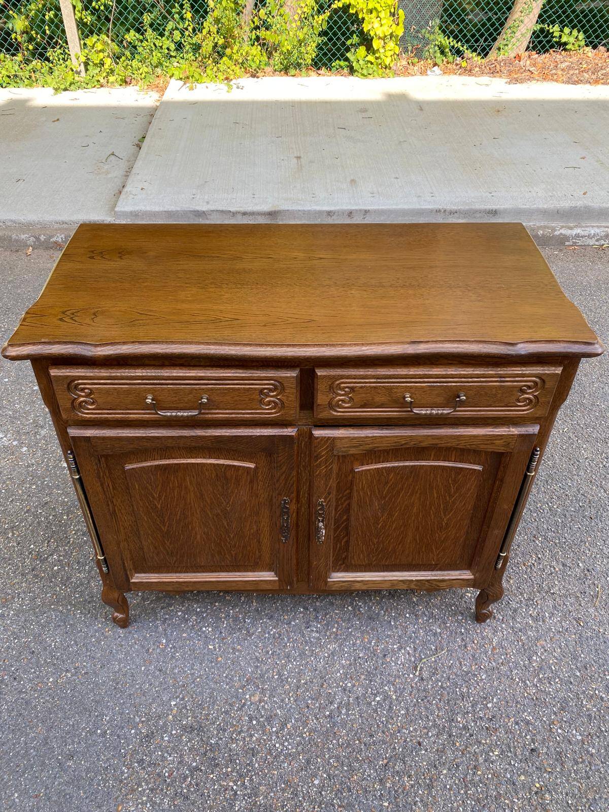 Louis XV sideboard in solid wood with 2 doors, 20th century