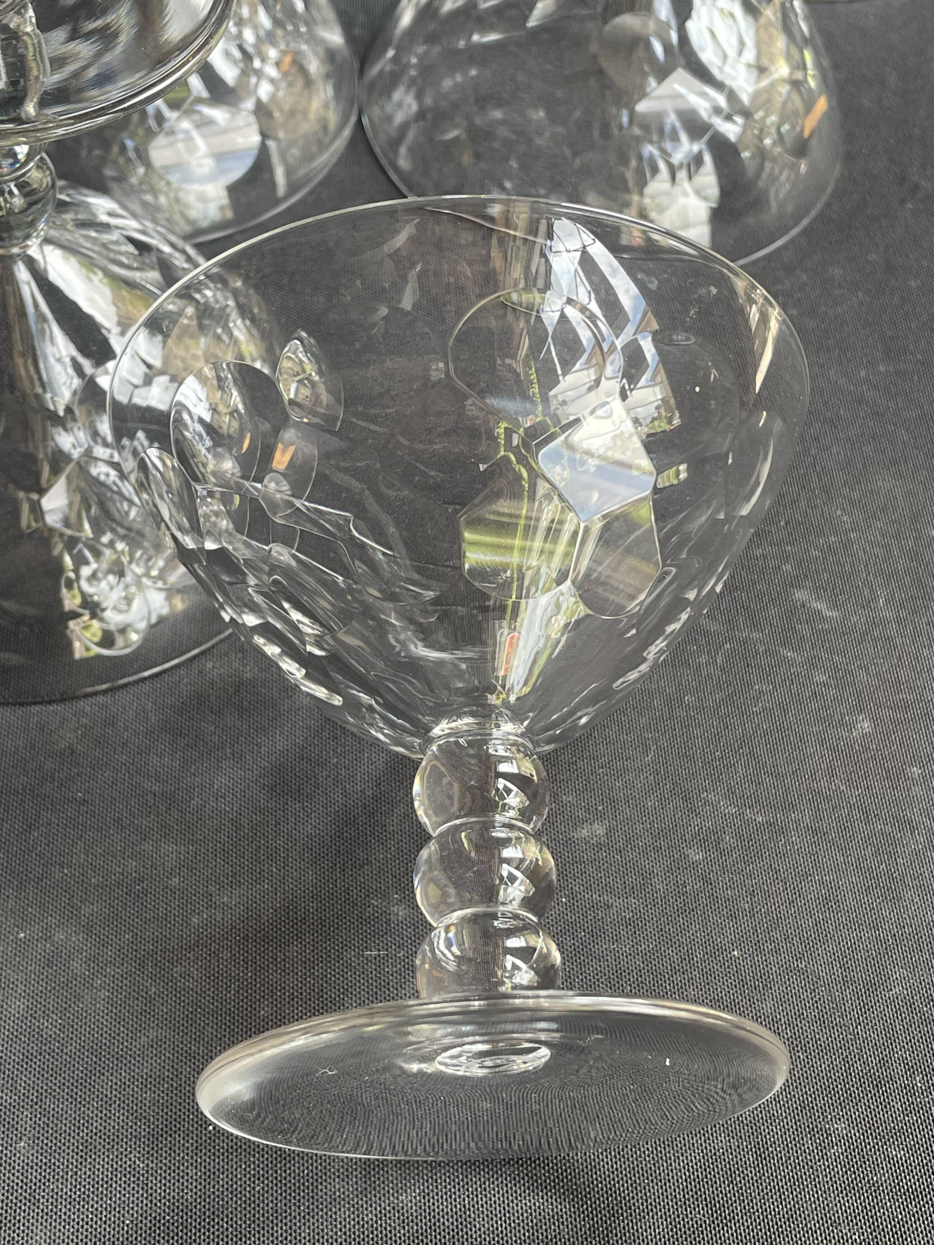 7 Baccarat Saint Hélier champagne glasses