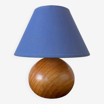 Vintage blond wooden ball lamp