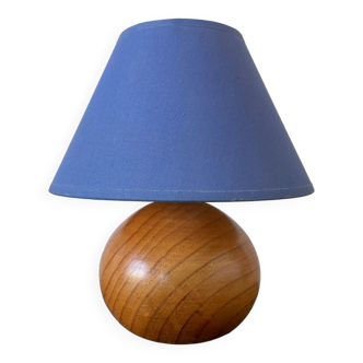 Vintage blond wooden ball lamp