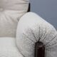 Mid-century restored bouclé armchair, Czechoslovakia 1970s