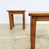 Brutalist oak stool