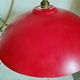 Suspension red cup in old metal 70s