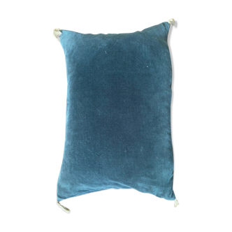 Coussin en housse de velours de coton caravane