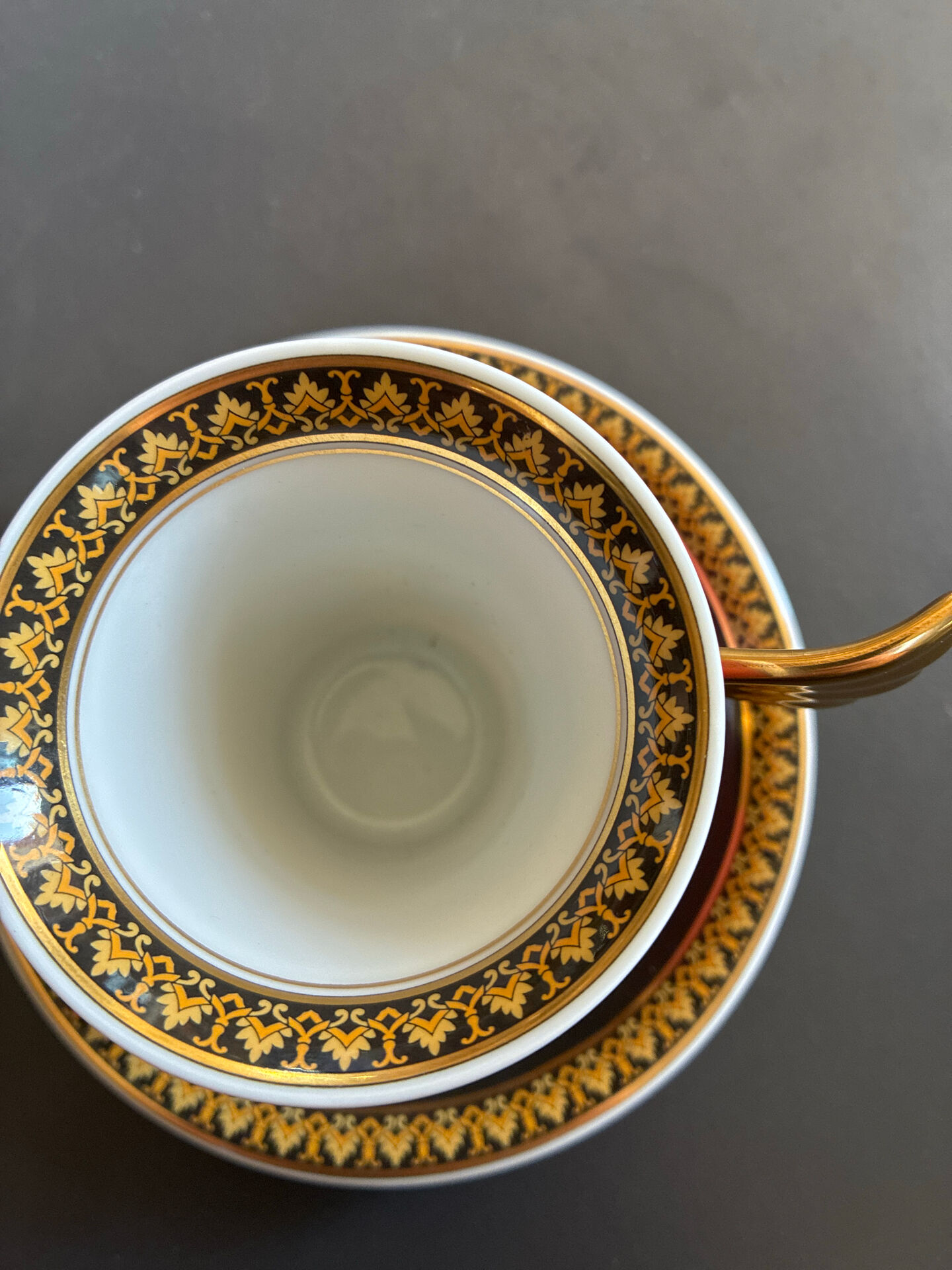 High cup + saucer Versace Medusa red - Rosenthal Ikarus - new