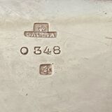 Gallia Art Deco glass and silver metal flower stand