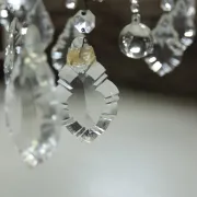 Maria Theresa crystal chandelier with leaf drops, 6 lights, mid-20th c.