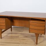 Mid-Century Freestanding teak Desk by Valdemar Mortensen, 1960s