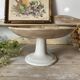 Patinated ironware compote dish, antique fruit bowl.