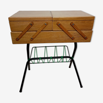 Travailleuse vintage scoubidou vert