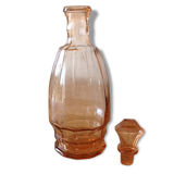 Pink old glass carafe