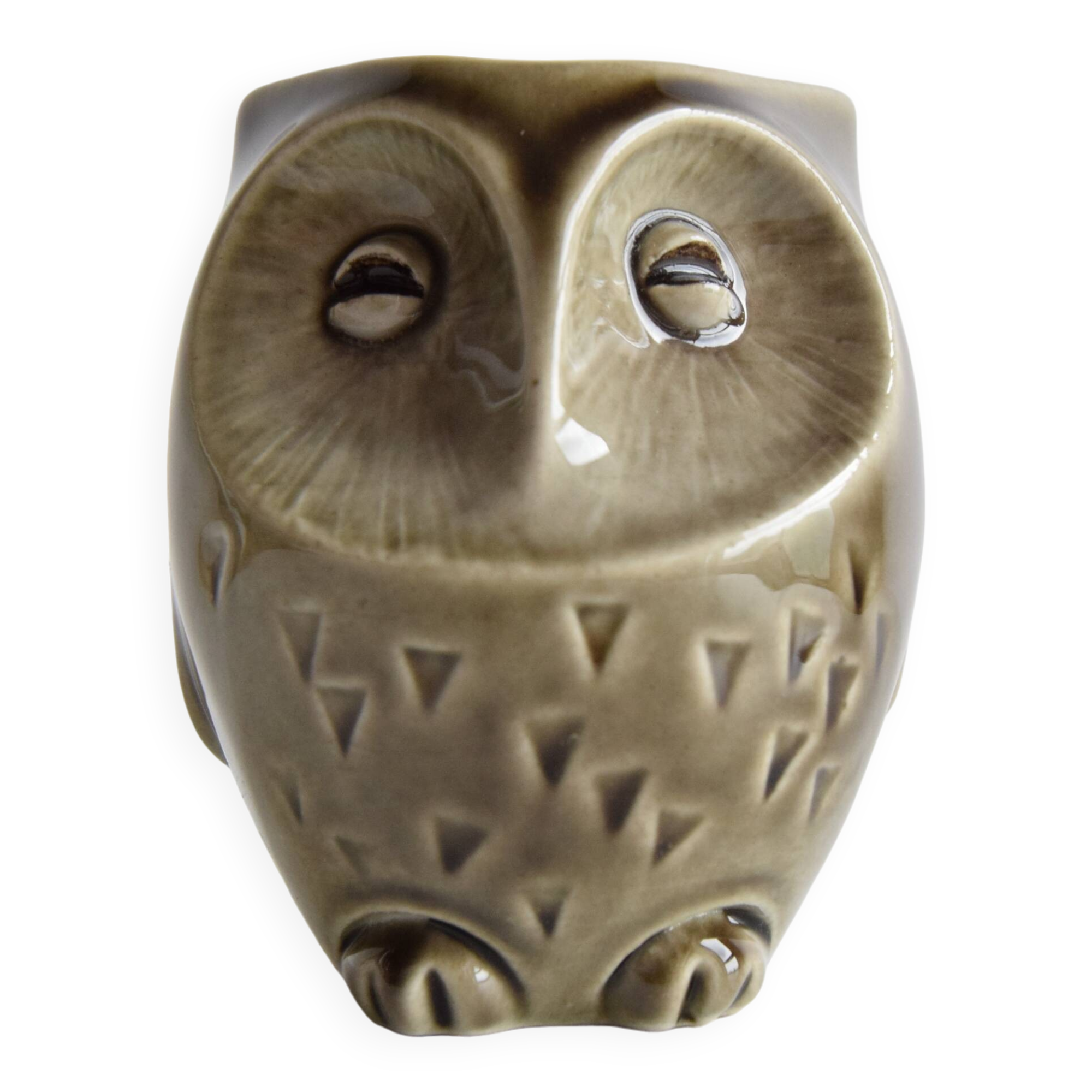 Ceramic owl treasure chest by Ditmar Urbach, 1960s.