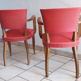 Red armchairs