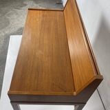 Scandinavian desk with extendable system in teak, 1960.