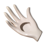 Hand soliflore ring in white ceramic