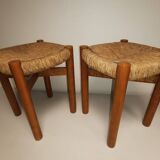 Pair of vintage stools called Méribel by Charlotte PERRIAND