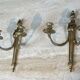 Pair of Louis XVI style bronze wall sconces