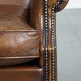 Wingback Chair in Sheepskin Leather