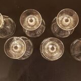 Lot de 6 verres à pied en verre transparent