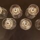 Set of 6 clear glass stemmed glasses