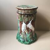 Tabouret de jardin en majolique, par Thomas Forester and Sons, vers 1880