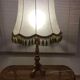 Lampshade in pigskin mounted on foot Spanish style.